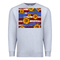 Heather Grey 4th of July USA flag sunflower 20oz tumbler Premium Sweatshirt - Neo Western