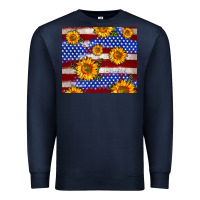 Navy 4th of July USA flag sunflower 20oz tumbler Premium Sweatshirt - Neo Western