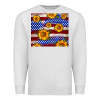 Oatmeal Heather 4th of July USA flag sunflower 20oz tumbler Premium Sweatshirt - Neo Western
