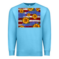 Ocean Blue 4th of July USA flag sunflower 20oz tumbler Premium Sweatshirt - Neo Western