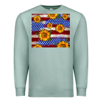 Seafoam 4th of July USA flag sunflower 20oz tumbler Premium Sweatshirt - Neo Western