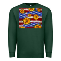 Sports Green 4th of July USA flag sunflower 20oz tumbler Premium Sweatshirt - Neo Western