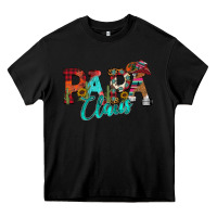 Black Papa Claus Heavy Core Tee - CowhideDigitalArt