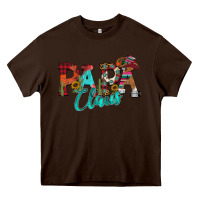 Chocolate Brown Papa Claus Heavy Core Tee - CowhideDigitalArt