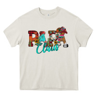 Cream Papa Claus Heavy Core Tee - CowhideDigitalArt