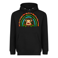 Black reindeer rainbow christmas Heavyweight Hoodie - RanaPortraitStore
