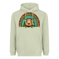 Matcha reindeer rainbow christmas Heavyweight Hoodie - RanaPortraitStore