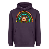 Plum reindeer rainbow christmas Heavyweight Hoodie - RanaPortraitStore