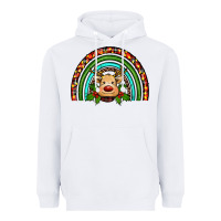 White reindeer rainbow christmas Heavyweight Hoodie - RanaPortraitStore