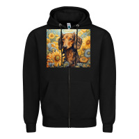 Black dachshund Zipper Hoodie - Unal Design