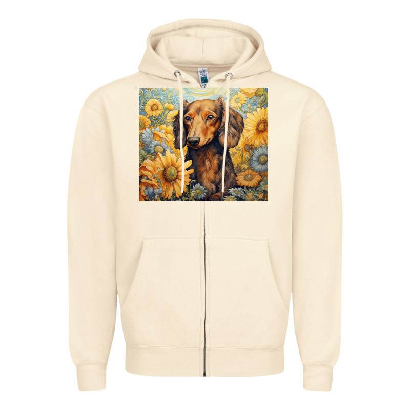 Dachshund Zipper Hoodie by Unal Design | Teevron