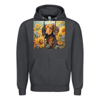Smoke dachshund Zipper Hoodie - Unal Design