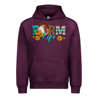 Mauve Wine Western Farm Life Rooster Head Urban Hoodie - LillyAllenDesigns