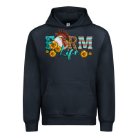 Navy Western Farm Life Rooster Head Urban Hoodie - LillyAllenDesigns