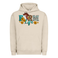 Pigment French Oak Western Farm Life Rooster Head Urban Hoodie - LillyAllenDesigns