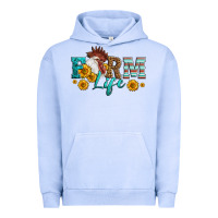 Pigment Grape Ice Western Farm Life Rooster Head Urban Hoodie - LillyAllenDesigns