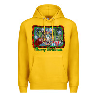 Lemon merry christmas western bull skull Premium Hoodie - AdoDesignShop