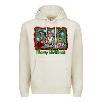 Oatmeal Heather merry christmas western bull skull Premium Hoodie - AdoDesignShop