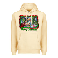 Pina Colada merry christmas western bull skull Premium Hoodie - AdoDesignShop