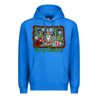 True Royal merry christmas western bull skull Premium Hoodie - AdoDesignShop