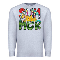 Heather Grey summer time Premium Sweatshirt - SublimationCraftShop