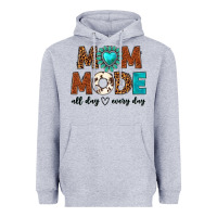 Heather Grey mom mode all day every day Heavyweight Hoodie - texasbilliewilder