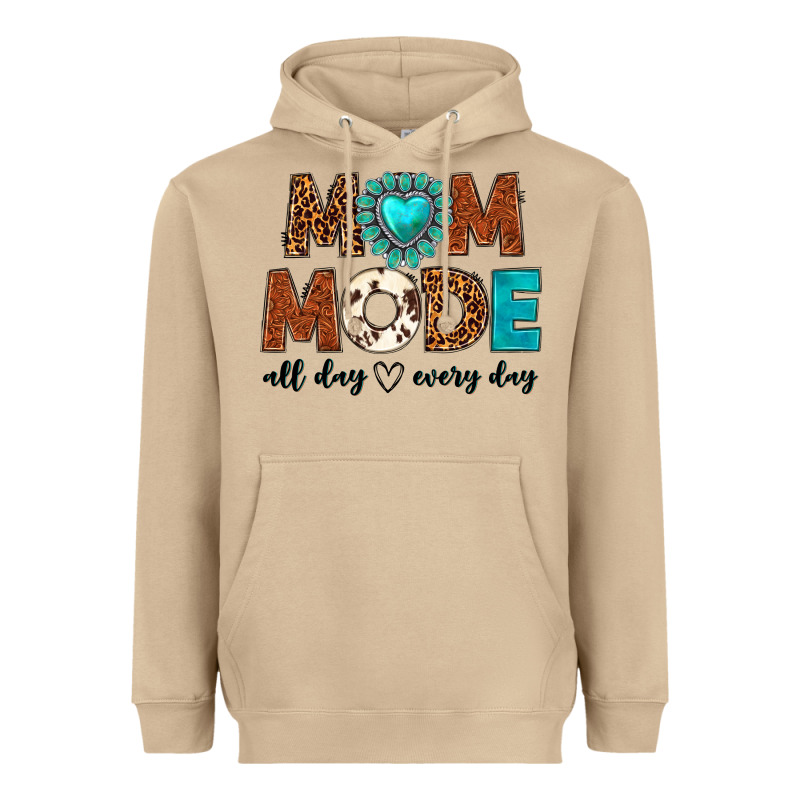 Mom Mode All Day Every Day Heavyweight Hoodie by texasbilliewilder | Teevron