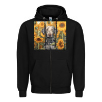 Black dalmatian Zipper Hoodie - Unal Design