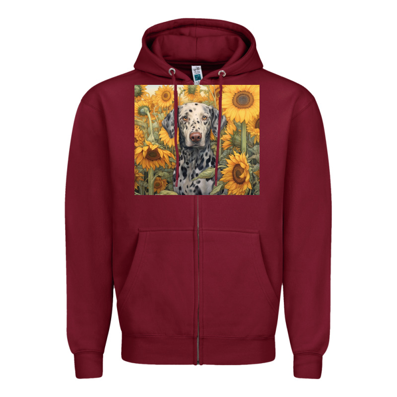 Dalmatian Zipper Hoodie by Unal Design | Teevron