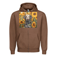 Chestnut dalmatian Zipper Hoodie - Unal Design
