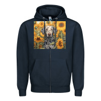 Navy dalmatian Zipper Hoodie - Unal Design