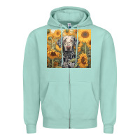 Seafoam dalmatian Zipper Hoodie - Unal Design