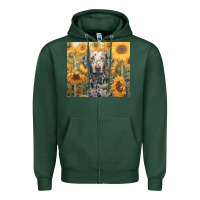 Sports Green dalmatian Zipper Hoodie - Unal Design