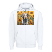White dalmatian Zipper Hoodie - Unal Design