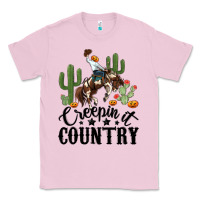 Bubblegum Pink creepin it country rodeo Classic Tee - MaliasSmallBusiness