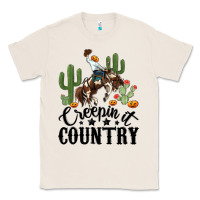 Natural creepin it country rodeo Classic Tee - MaliasSmallBusiness