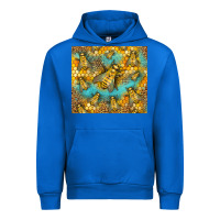 Cobalt Bumble Bees Urban Hoodie - LillyAllenDesigns