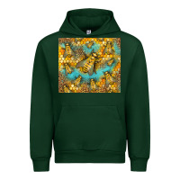 Forest Green Bumble Bees Urban Hoodie - LillyAllenDesigns