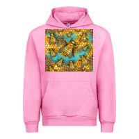 Fuchsia Pink Bumble Bees Urban Hoodie - LillyAllenDesigns
