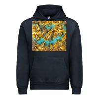Navy Bumble Bees Urban Hoodie - LillyAllenDesigns