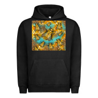 Pigment Black Bumble Bees Urban Hoodie - LillyAllenDesigns