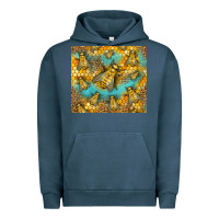Pigment Midnight Navy Bumble Bees Urban Hoodie - LillyAllenDesigns