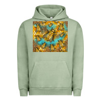 Pigment Oil Green Bumble Bees Urban Hoodie - LillyAllenDesigns