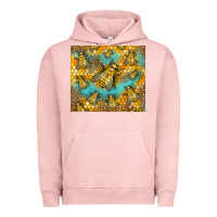 Pigment Salmon Bumble Bees Urban Hoodie - LillyAllenDesigns