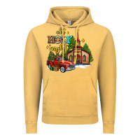 Vintage Mustard the church  holy night western truck Vintage Hoodie - AdoDesignShop