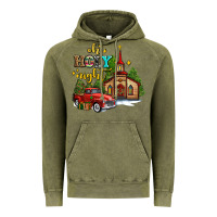 Vintage Olive the church  holy night western truck Vintage Hoodie - AdoDesignShop