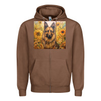 Chestnut german shepherd Zipper Hoodie - Unal Design