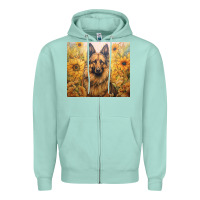 Seafoam german shepherd Zipper Hoodie - Unal Design