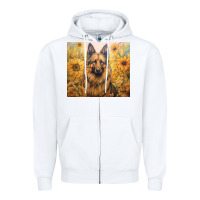 White german shepherd Zipper Hoodie - Unal Design