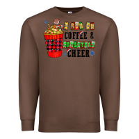 Chestnut I Run On Coffee & Christmas Cheer Premium Sweatshirt - CowhideDigitalArt